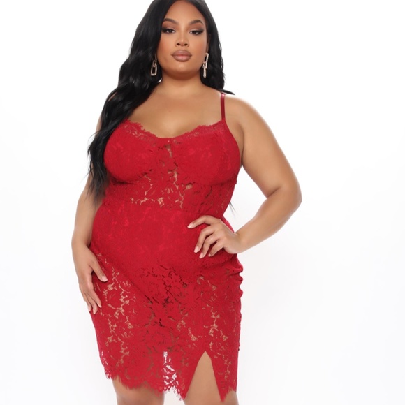 Fashion Nova Dropping Hints Lace Dress - Picture 6 of 6